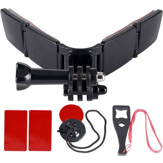 Garpex® Universele Helmet Mount - Helmhouder geschikt voor diverse Action Camera - Motorrijden - Universeel - Motorhelm