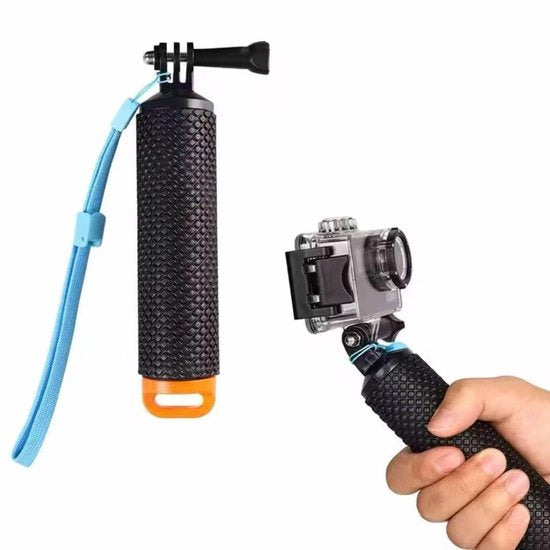 Garpex® Drijvende handgrip floater - Universele Bobber - Accessoire geschikt voor alle action camera's - Oranje