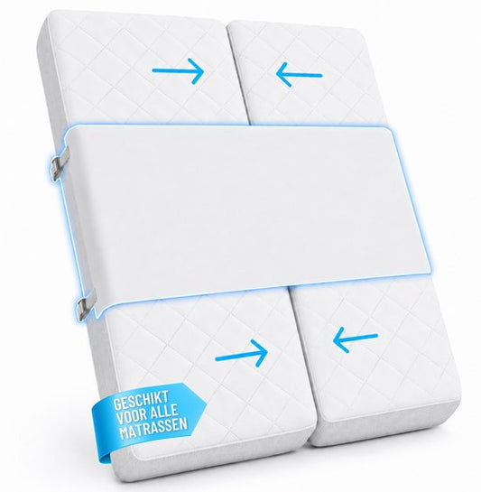 Garpex® Matraswig Bedbinder Liefdesbrug met Band – Luxe Matraswig & Tussenstuk voor Matrassen – Universeel – Voorkomt Opening Tussen Matrassen – Inclusief Verstelbare Band – Comfortabel & Stevig Slaapcomfort