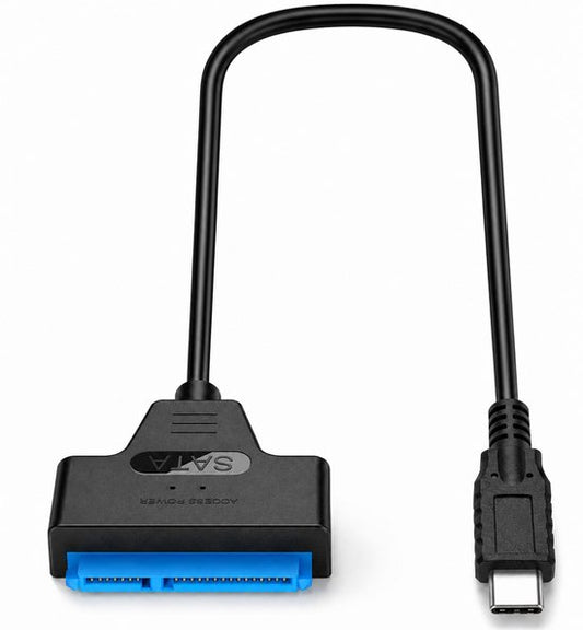 Garpex® USB-C naar SATA Adapter – USB 3.1 Type-C naar SATA 7+15 22-Pin Kabel – Tot 5 Gbps Dataoverdracht – Plug & Play – Geschikt voor SSD & HDD – Compact & Draagbaar