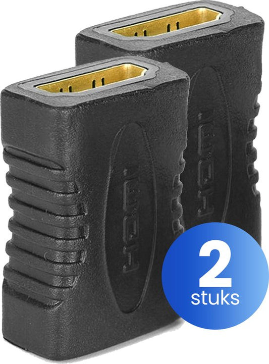 Garpex® Set van 2 - HDMI Koppelstuk - 4K Ultra HD - Vergulde Ingangen